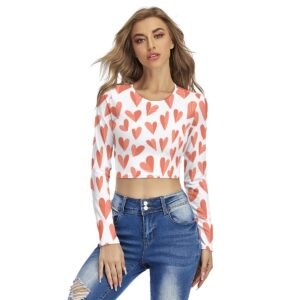 Women's Round Neck Crop Top T-Shirt