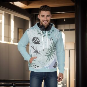 Winter Background Design - All-Over Print Men's Pullover Hoodie