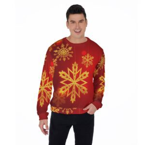 Christmas Ornament Red Design - All-Over Print Men's Thicken Sweater