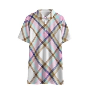 Colorful Check Design - All-Over Print Men's Polo Shirt | Birdseye