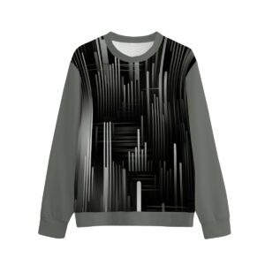 Barcode Scan Seamless Patterns Design - All-Over Print Unisex O-neck Sweatshirt | 310GSM Cotton