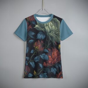 Oil Painting Floral Seamless Design - All-Over Print Kid's T-Shirt