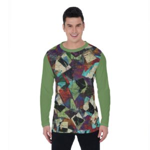 Geometric Grunge Mess Pattern Design - All-Over Print Long Sleeve T-Shirt