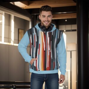 Barcode Scan Seamless Patterns Design - All-Over Print Men's Pullover Hoodie