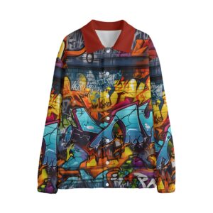 Abstract Graffiti Design - All-Over Print Unisex Stand-up Collar Outerwear