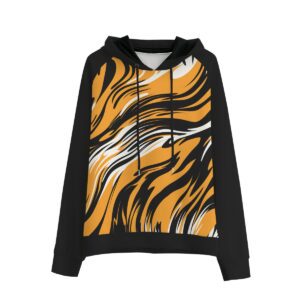 Animal Seamless Patterns Textures - All-Over Print Men's Raglan Pullover Hoodie | Interlock