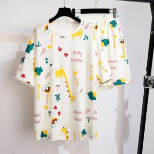 Fashion Women's Loose Pajamas Home Wear Suit