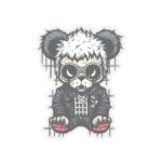 Sad injured black Bear - Kiss-Cut Stickers