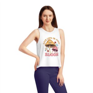 Cropped Tank Top - Live Life In Full Bloom Design