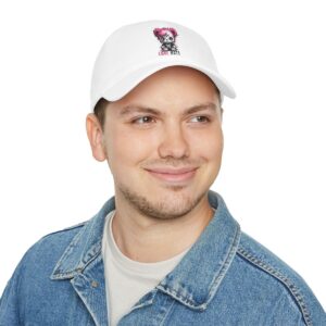 Love Hate Injured Bear Cartoon design - Low Profile Baseball Cap