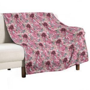 Christmas Flower Red Pattren Design - Single-Side Printing Flannel Blanket