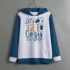 Let's Get Cozy Design - All-Over Print Women's Pullover Hoodie With Drawstring