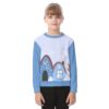 Winter House Theme Illustration Design - All-Over Print Kid's Thicken Sweater