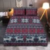 Joyfull Christmas Knitted Patterns Design - Quilt & Pillow Cases With Edge-wrapping Strips