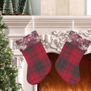 Chrisrmas Check Design - All-Over Print Christmas Socks