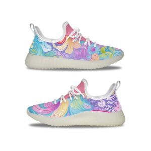 Groovy Retro Seamless Background Design - Women's Sports Shoes