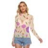 Tulips Seamless Pattern Design - All-Over Print Women's Mesh T-shirt