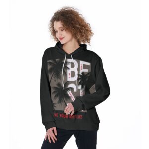 Live Your Best Life Design - All-Over Print Women's Pullover Hoodie