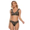 Wild Flower Seamless Pattern Design - All-Over Print Women's Bikini Swimsuit With Ruffle Cuff Bra