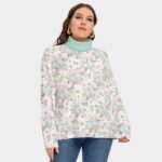 Hello Winter Digital Design -All-Over Print Women's Turtleneck Imitation Knitted Sweater (Plus Size)