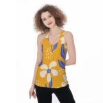 Vibrant Spring Flowers Pattern Design - All-Over Print Women's Racerback Tank Top