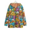 Happy Emoji Pattren Design - Design All-Over Print Kid's Plush Windbreaker