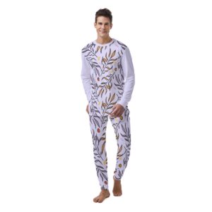 Big Leaves Pattren Design - All-Over Print Men's Pajamas