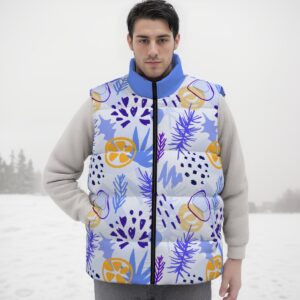 Winter Abstract Patten Design - All-Over Print Unisex Down Vest