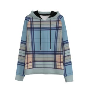 Nice Colors Check Design - All-Over Print Men's Raglan Pullover Hoodie | Interlock
