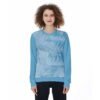 Frost Pattern Background Design - All-Over Print Women's Loose Sweatshirt