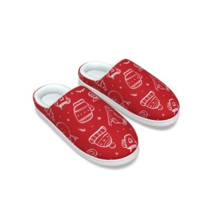 Christmas Pattren Design - All-Over Print Men's Plush Slippers