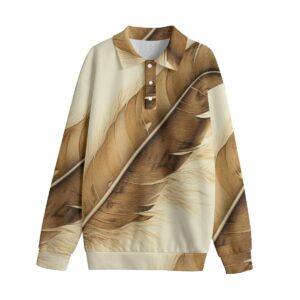 Creative feather Design - All-Over Print Unisex Lapel Collar Sweater