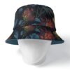 Diffusion High Contrast Oil Painting Floral Seamless Design - Double-Side Printing Bucket Hat