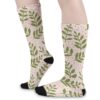 Green Christmas leaves Design - All-Over Print Unisex Long Socks