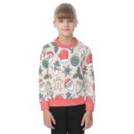 Hand Drawn Christmas Pattern Design - All-Over Print Kid's Sweatshirt