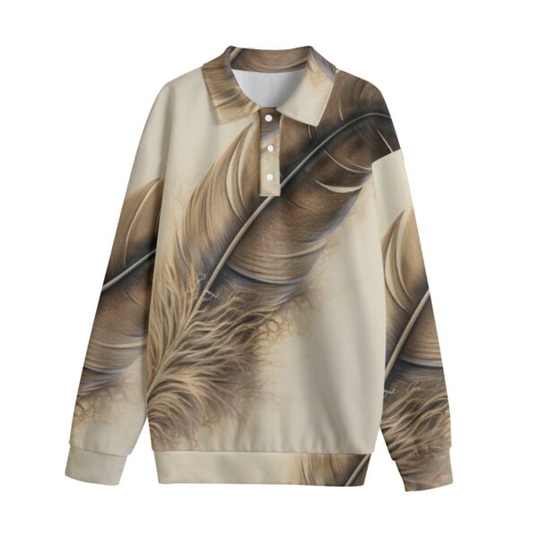 Creative feather Design - All-Over Print Unisex Lapel Collar Sweater