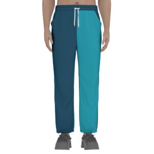 Navy And Blue Green Color - All-Over Print Unisex Casual Pants