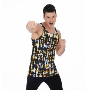 Black And Golden Abstract Design - All-Over Print Men's Tank Top