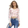 Women's Round Neck Crop Top T-Shirt