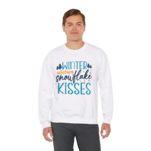 Winter Wishes SnowFlake Kisses Design - Unisex Sweatshirt