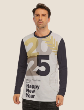 2025 happy new yerst shirt grey all over print