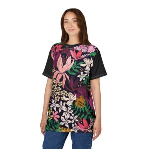 Beautiful Flowers Pattren Design - Unisex Cut & Sew Tee (AOP)