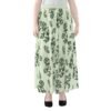 Flowers Pattren Lineart Design - All-Over Print Women's Maxi Chiffon Skirts With Lining