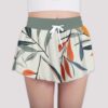 Weeping Willow Leaves Seamless Pattern Design - All-Over Print Girls' Sports Culottes