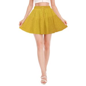 Gold Texture Design - All-Over Print Women's Ruffled Mini Skirt