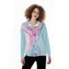 Pastel Alcohol Ink Textures Design - All-Over Print Women's Satin Shirt