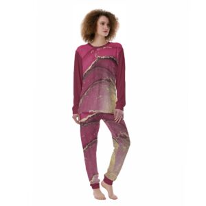 Pink Alcohol Ink Texture Design - All-Over Print Women's Pajamas