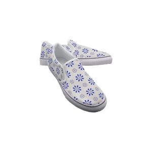 Little Blue Flowers Pattren - Men's Slip On Sneakers