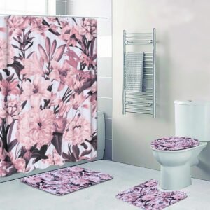 Pink Blossom Design - Four-piece Bathroom