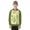 Floral Watercolor Seamless Pattern Design - All-Over Print Kid's Raglan Pullover Hoodie